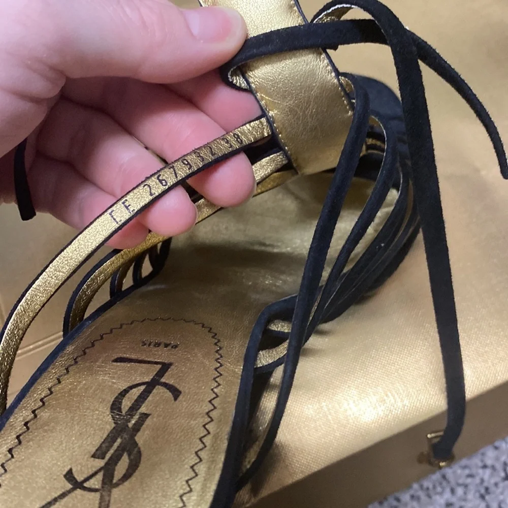 YSL black suede wedge sz38 - Picture 10 of 10